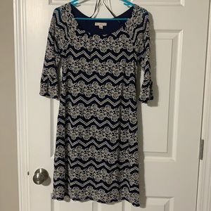 Lace 3/4 length sleeve dress